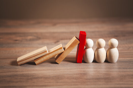 business concept with wooden blocks