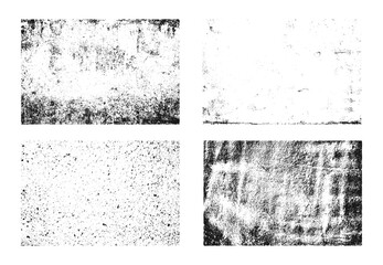 Grunge texture set. Overlay texture of concrete wall. Vector collection grainy letterpress