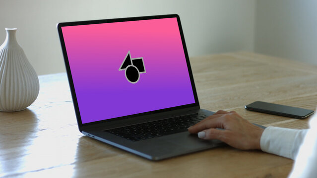 Laptop 9 Target &ndash; High Detail Notebook Screen Presentation, Modern Desktop Display Animation, Website and App UI UX Interface Showcase Template