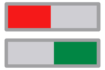 使用中と空室のスライド式表示プレート イラスト