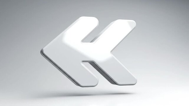 Metallic 3D fast forward arrow icon on gray background