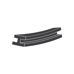Steel beam vector icon. simple flat black trendy style illustration