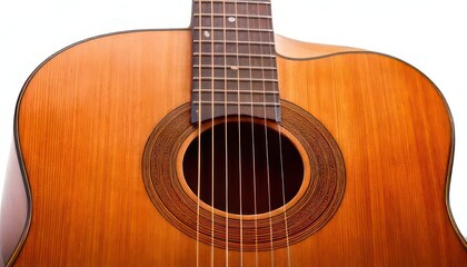 Close-up of a Classical Acoustic Guitar Body and Soundhole.