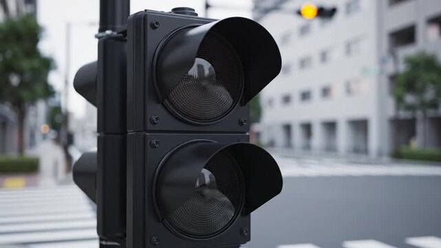A close-up shot of a traffic signal with green light illuminated