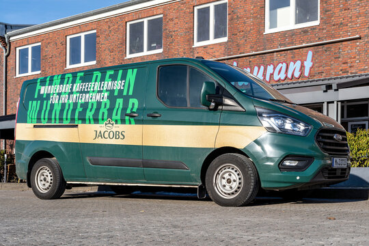 Cuxhaven, Germany - February 19, 2026: Jacobs Ford Transit van