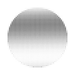 Abstract halftone dotted circle