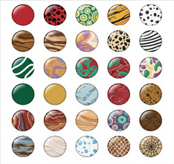 Obraz premium Jasper gemstones vector art pack