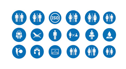Collection of ISO Standard Pictograms for Public Facilities and Services.