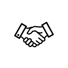 Obraz premium Handshake icon representing agreement, partnership, and business collaboration, a symbol of trust and successful dealings