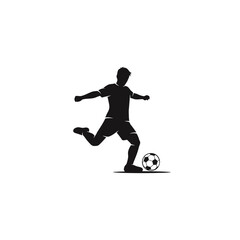 Obraz premium football player silhouette