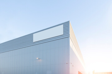Mockup sign empty for warehouse Logistics Center