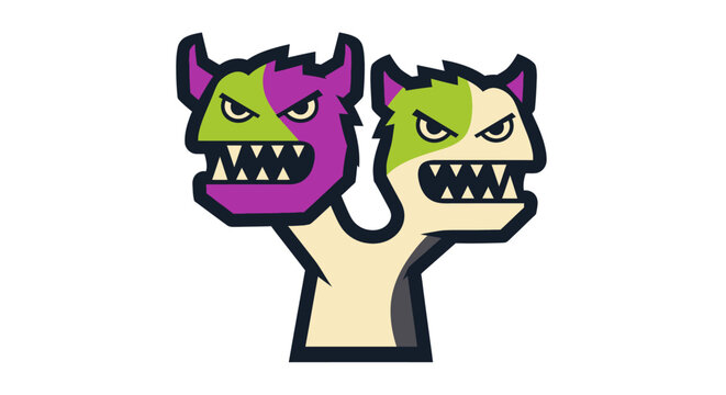 Cartoon Monster Heads.