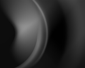 A grayscale abstract image featuring smooth curved shapes and gradients of gray tones
