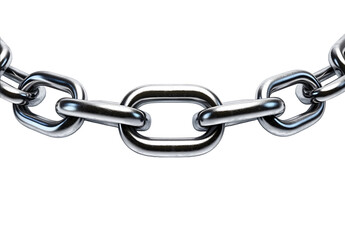 Obraz premium Photorealistic metal chain on a white background front view