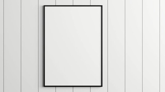 Minimalist A1, A2, A3, A4 Frame Mockup, Motion Background, A ISO Poster Frame Video Mockup, Wooden Blank Frame On the Wall, Poster Mockup