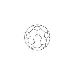 Obraz premium A simple line drawing of a soccer ball