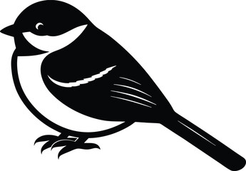 Black Capped Chickadee Silhouette Vector Art Illustration © DesignConcepts