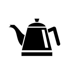 Fototapeta premium Black Kettle Icon on White Background. Vector Illustrations. EPS Editable