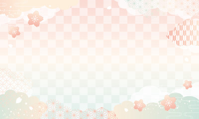 春・桜　和柄・ギフト　バナー背景	