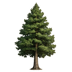 Obraz premium Tall Pine Tree Isolated PNG, Evergreen Conifer Forest Element