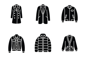 Outerwear Fashion Garments Icon Set © Laboni