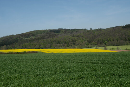 Landscape view in the german valley called Dalwigksthal