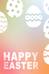 Fototapeta premium Easter eggs and greetings for a festive celebration during spring season