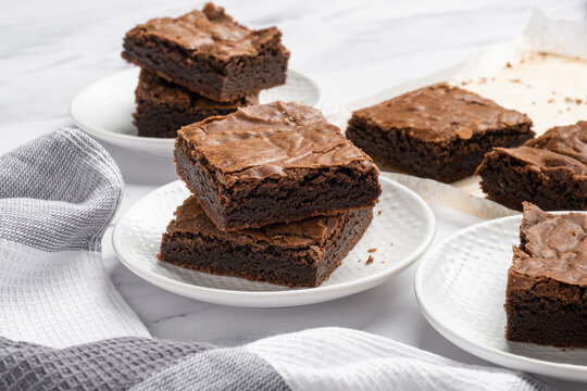 Simple chocolate fudge brownie dessert