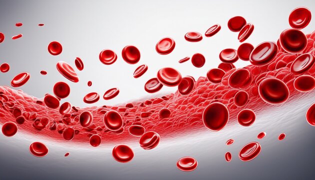 blood cells wave on white background leukocytes erythrocytes bloodstream