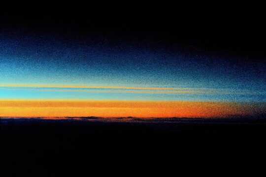 Stunning Horizon View of Earths Atmosphere at Sunset from Space.