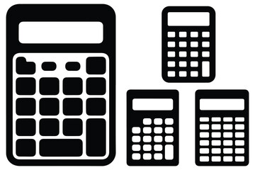 Black calculator on white background calculators mathematics