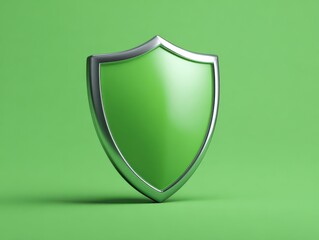 shield icon security concept isolated on a green background