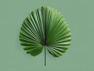 palm leaf tropical isolated on a green background