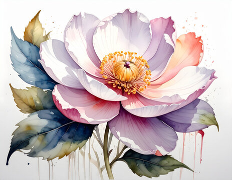 Blume gemalt zart