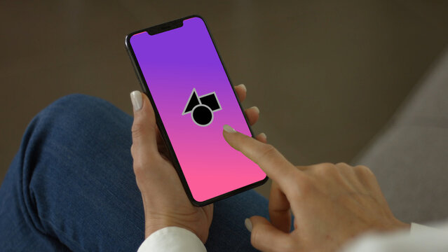 Mobile 17 Scroll Single &ndash; High Detail Smartphone Screen Presentation, Touch Swipe Scroll Tap Animation, Vertical App UI UX Interface Showcase Template