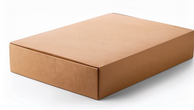 dessert craft brown paper box isolated on white