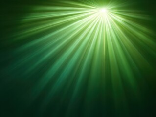 Obraz premium sun rays light beam isolated on a green background