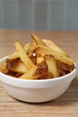 Restaurant de frites avec une portion de frites