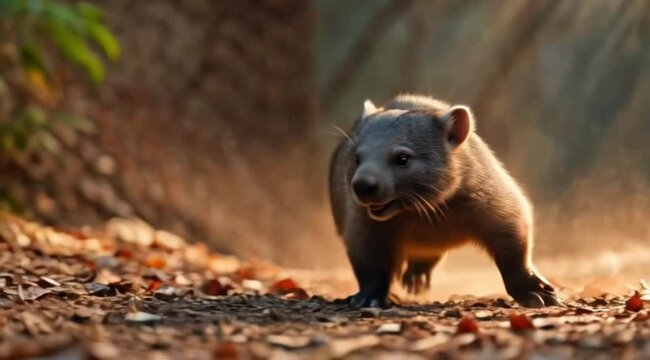 a wildlife and zoology concept featuring a close-up portrait of a wombat.