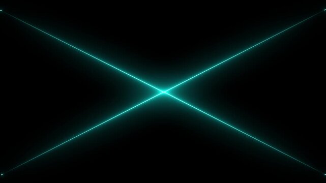 neon sine cross icon animated on a black background.