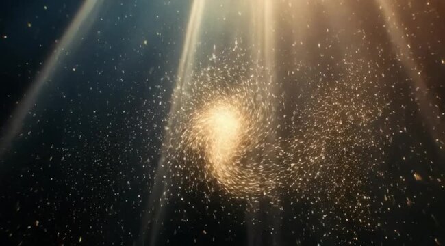 This visual represents themes of innovation, inspiration, spiritual light, and the vast mysteries of the universe.