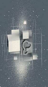 Abstract visual metaphor for clearing mental blocks, with soft geometric forms dissolving into open space, symbolizing clarity, cognitive release, and the transition from constraint to mental freedom.