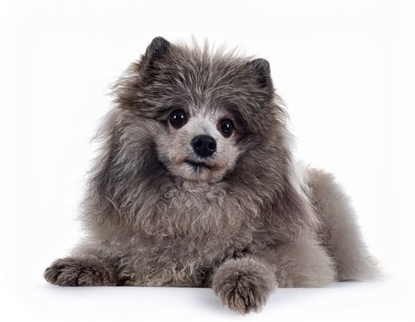 pumi dog on white background
