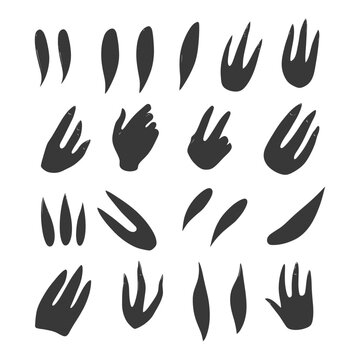 Collection of Hand and Foot Prints in Silhouette