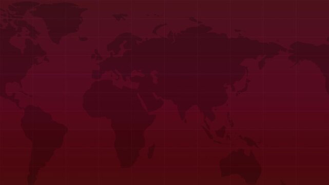 rolling news map, world global map scrolling across the screen, motion backdrop for 24 hour television network news channel production.  Earth science technology 4K