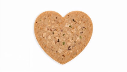 Heartshaped pate cat food soft texture gourmet pet treat isolated healthy feline nutrition closeup