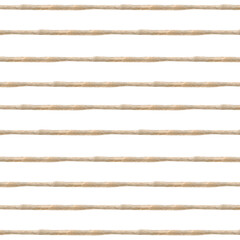 Seamless horizontal pattern with painted chicken coop roost or wooden fence. Watercolor illustration on an isolated background. A repeating background with a realistic thick tree branch for wallpaper © Belena_Art