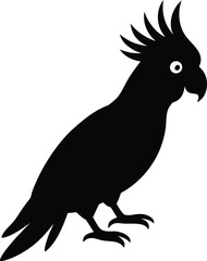 Obraz premium Palm Cockatoo Silhouette Vector Art Illustration