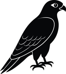 Fototapeta premium Peregrine Falcon Silhouette Vector Art Illustration