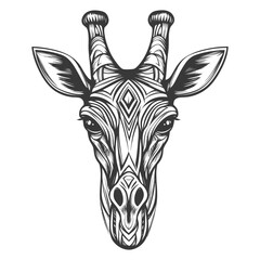 Obraz premium Ornate Patterned Giraffe Head Portrait